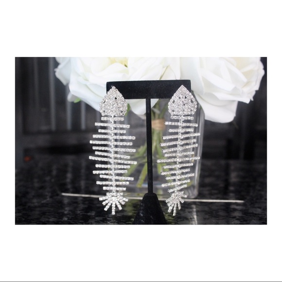 Fish bone earrings